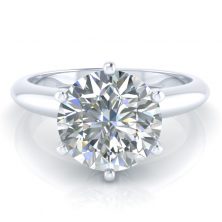 Solitaire 6 Prong Ring #GTJ3719 6 Prong Classic Solitaire Engagement Ring Setting