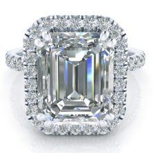 Emerald Cut Halo Ring #GTJ3721 GTJ3721-emerald-cut-halo