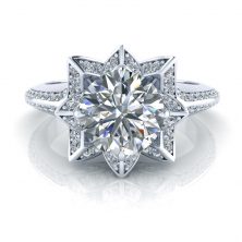 Latissima Flower Diamond Engagement Ring Setting