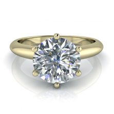GTJ3719-round-y-8mm-Size-7-1 6 Prong Yellow Gold Engagement Ring Setting