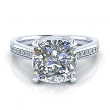 Cushion Forever One Moissanite Ring