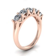 Rose Gold 5 Stone Band -2