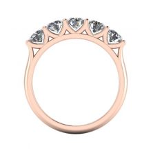 Rose Gold 5 Stone Band -3