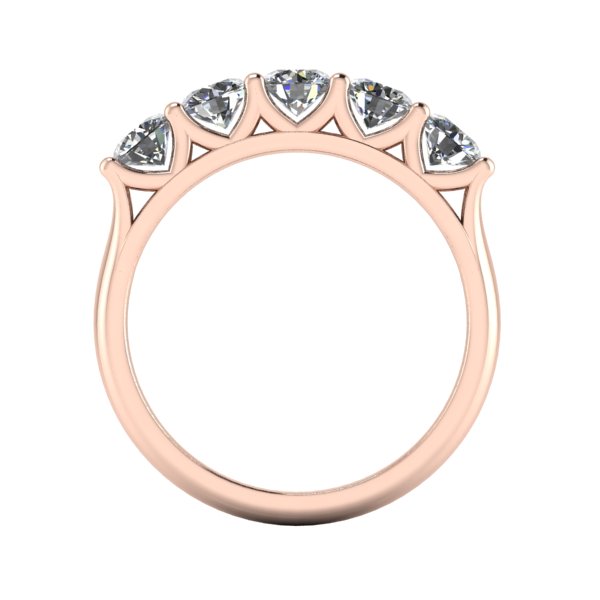 Rose Gold 5 Stone Band -3