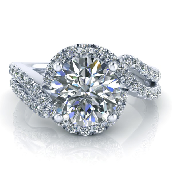 Image - Custom Engagement Ring #GTJ3796-round-fo-w