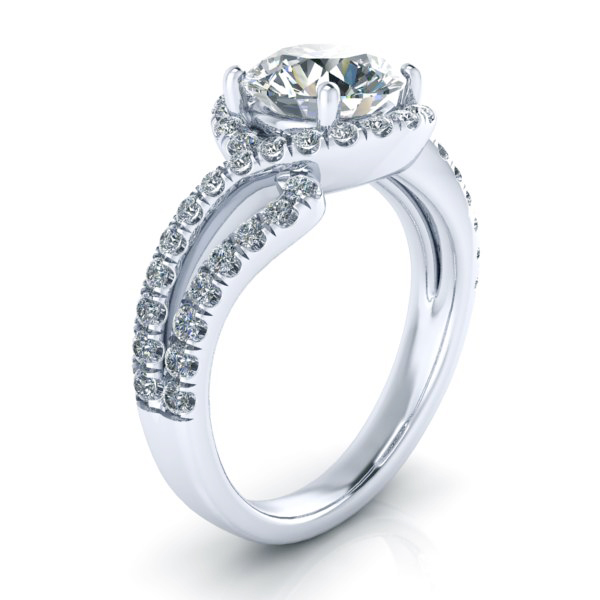 Alternative view of Custom Engagement Ring Design #GTJ3796-round-fo-w