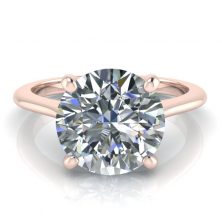 2 Carat Rose Gold Ring Setting - GTJ3718-r-1 Image - 2 Carat Rose Gold Ring Setting - GTJ3718-r-1
