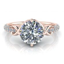 Rose Gold Bypass Ring Setting - GTJ3797-r-1 Image - Rose Gold Bypass Ring Setting - GTJ3797-r-1