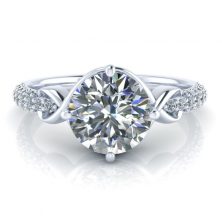 Round Pave Ring Settin - GTJ3797-w-1 Image - Round Pave Ring Settin - GTJ3797-w-1