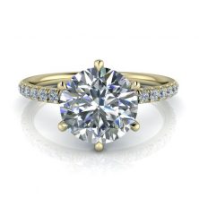 Image - Yellow Gold 6 Prong Ring Setting - GTJ3799-y-1