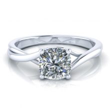 Image -Cushion Cut Solitaire Ring Setting - GTJ3800-cushion-w-1