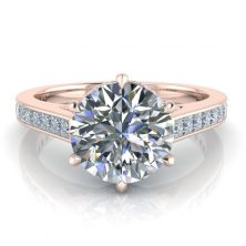 Rose Gold Channel Set Engagement Ring - GTJ3802-r-1 Image - Channel Set Engagement Ring - GTJ3802-r-1