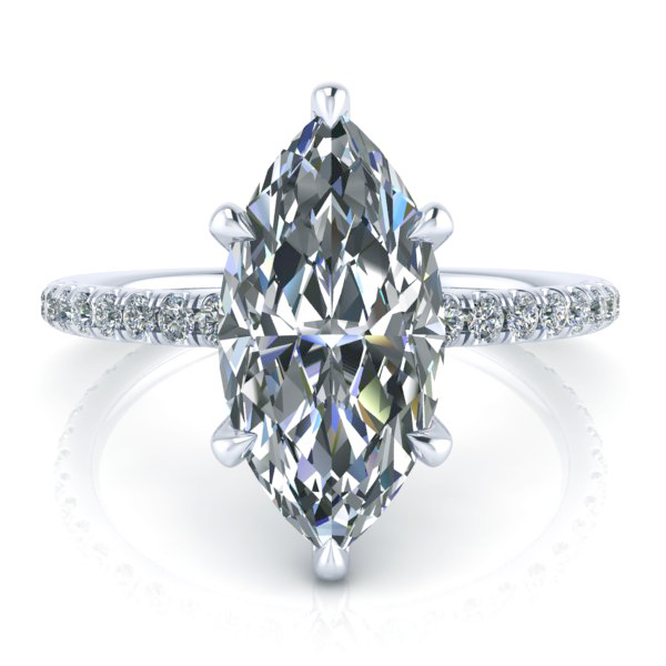 Marquise Cut Ring Setting #GTJ3805-marquise-fo-w