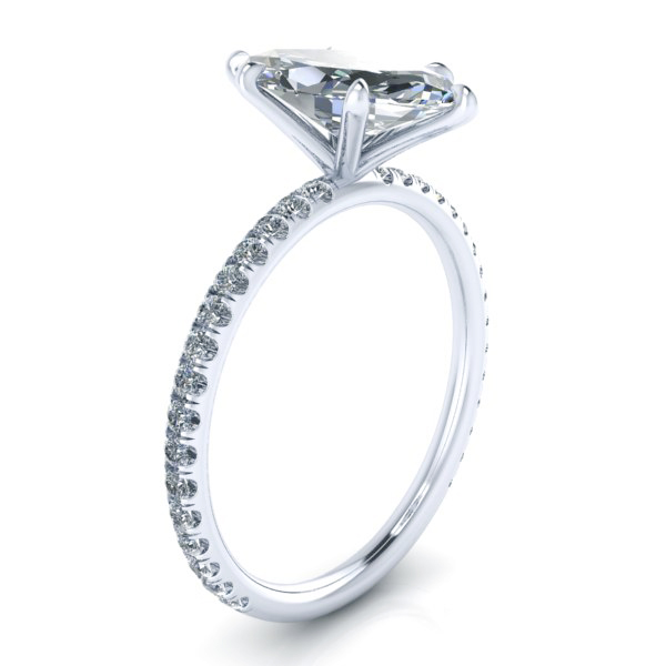 Alternative view of Marquise Cut Ring Setting #GTJ3805-marquise-fo-w