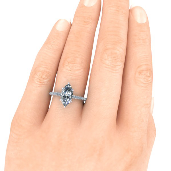 Marquise Cut Ring Setting #GTJ3805-marquise-fo-w | Gerry The Jeweler Marquise Cut Ring Setting #GTJ3805-marquise-fo-w - Image 6