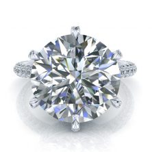 5 Carat Custom Micro Pave Ring GTJ3806-round-w Image - 5 Carat Custom Micro Pave Ring GTJ3806-round-w