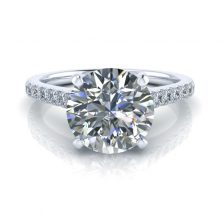 Image - Sidestone Engagement Ring Setting #GTJ3815-round-w
