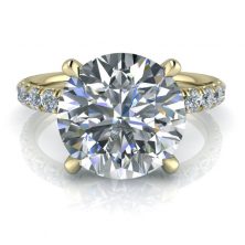 3 Carat Round Diamond Ring Setting #GTJ3816-round-y Image - 3 Carat Round Diamond Ring Setting #GTJ3816-round-y