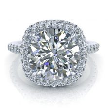 Micro Pave Double Halo Ring Setting - GTJ3835-round-fo-w Image - Micro Pave Double Halo Ring Setting - GTJ3835-round-fo-w