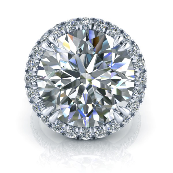 Image - 6 Carat Moissanite Halo Ring GTJ3837-w-1