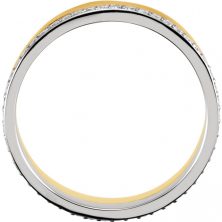18k Two Tone Mans Diamond Wedding Band-2