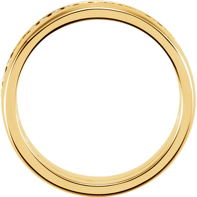 Alternative view of Two Tone Man's Moissanite Band #GTJ-MB-1007