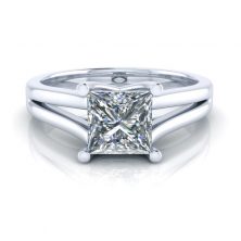 Princess Cut Forever One Moissanite Solitaire Ring - GTJ3843-princess-fo-w Image - Princess Cut Forever One Moissanite Solitaire Ring - GTJ3843-princess-fo-w