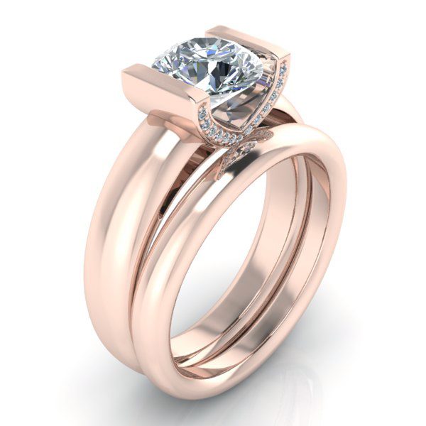 Matching Rose Gold Wedding Ring #GTJ1059-round-r-plain-band