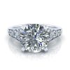 Image - Round Cut Moissanite Engagemen Ring Style #GTJ3634-round-w-1
