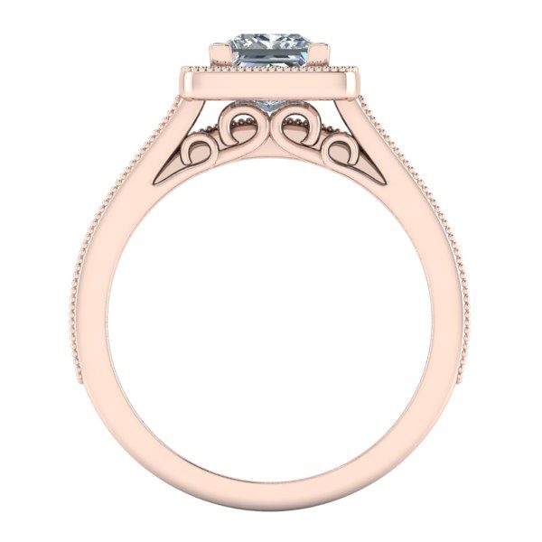14k Rose Gold Vintage Diamond Wedding Band #GTJ3763-r-band - Image 3