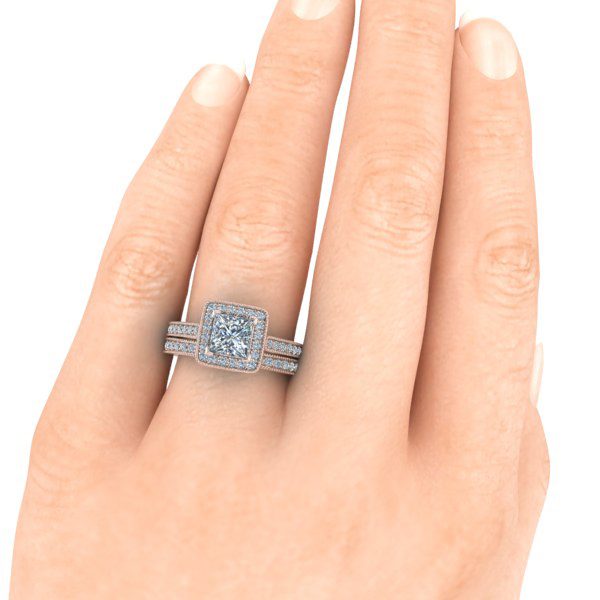 14k Rose Gold Vintage Diamond Wedding Band #GTJ3763-r-band - Image 6