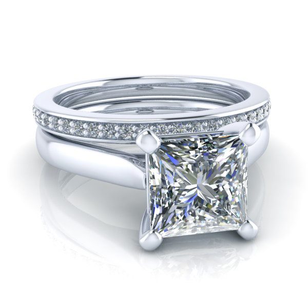 Matching Wedding Band #GTJ937-square-w-diamond-band