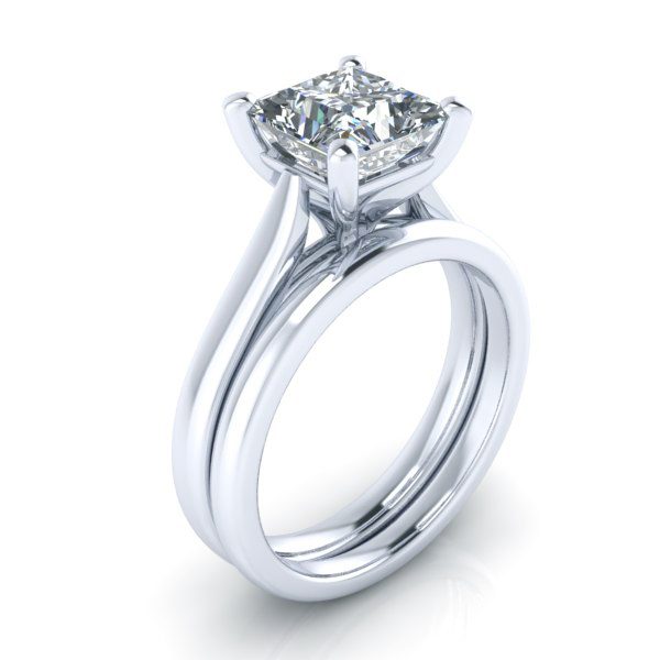 Matching Wedding Band #GTJ937-square-w-band - Image 2