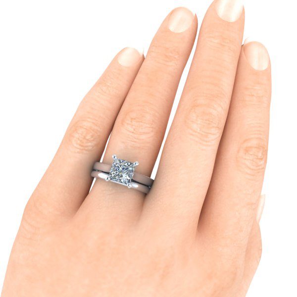 Matching Wedding Band #GTJ937-square-w-band - Image 4