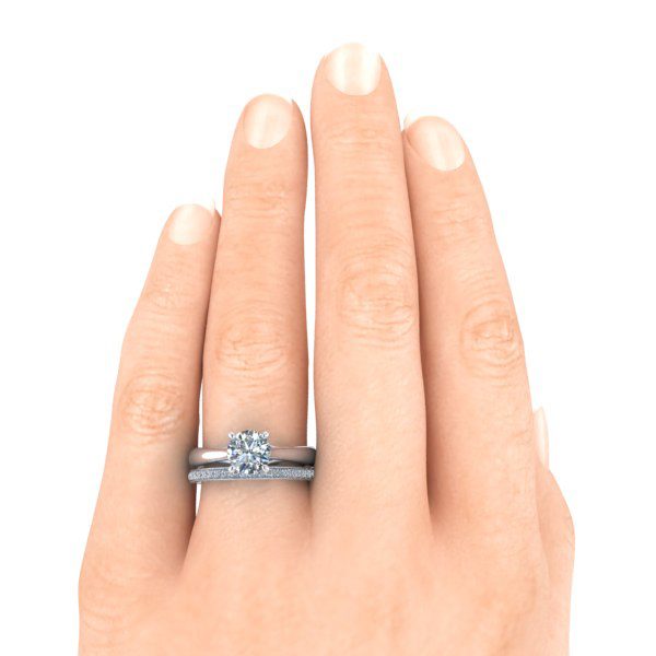 Matching Diamond Wedding Band #GTJ1042-round-w-dwb-2 - Image 3