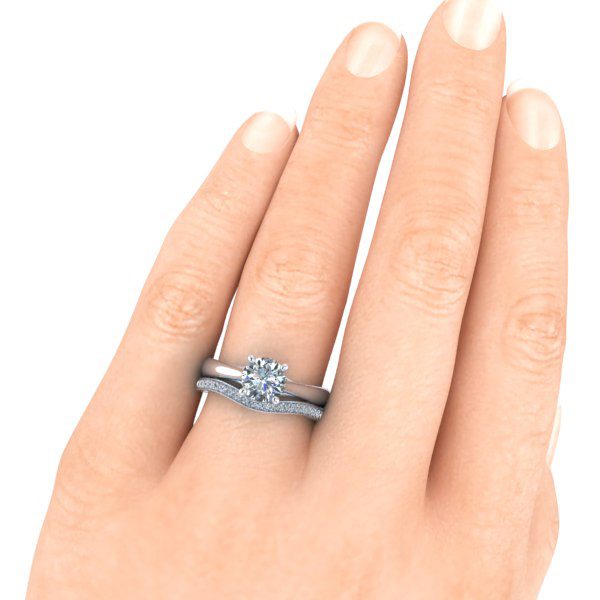 Matching Diamond Wedding Band #GTJ1042-round-w-dwb - Image 4