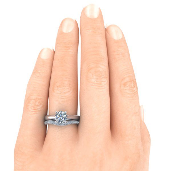 Matching Diamond Wedding Band #GTJ1042-round-w-dwb - Image 3
