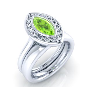 GTJ1142 marquise peridot w set 3 | Gerry The Jeweler