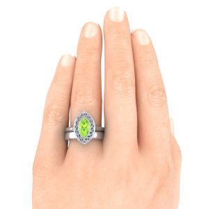 GTJ1142 marquise peridot w set hand 1 | Gerry The Jeweler