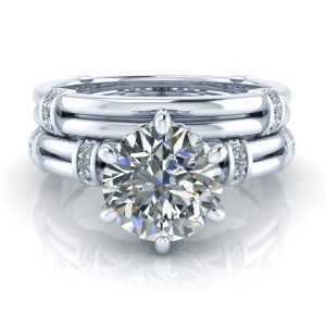 Image - Custom Platinum Wedding Band #GTJ3771-set-w-1
