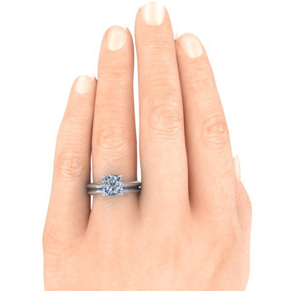 Matching Knife Edge Wedding Ring #GTJ3839-cushion-w-wb - Image 3