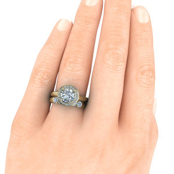 Custom Matching 5 or 7 Stone Ring #GTJ3858-wb-v2 - Image 4