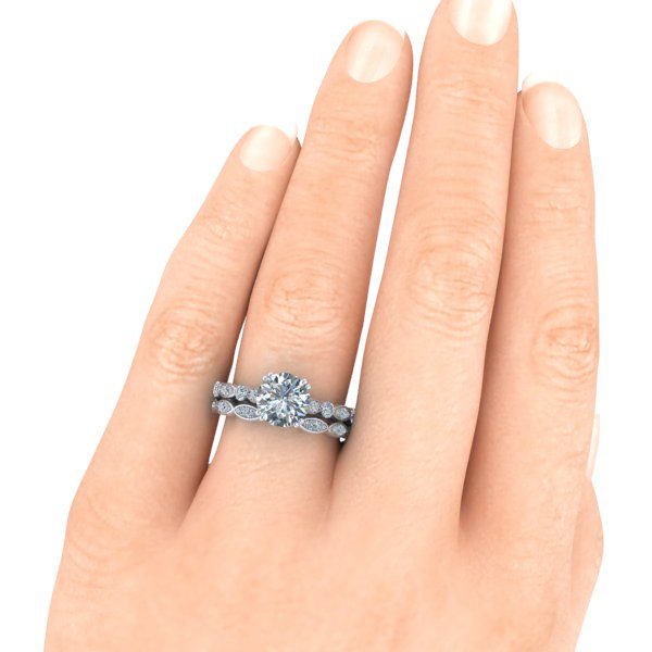 Custom Matching Diamond Wedding Band #GTJ3859-wb-v3 - Image 8