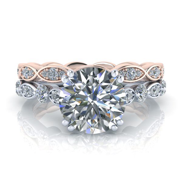 Custom Matching Diamond Wedding Band #GTJ3859-wb-v3 - Image 3