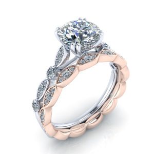 Alternative view of Custom Matching Diamond Wedding Band #GTJ3859-wb-v3