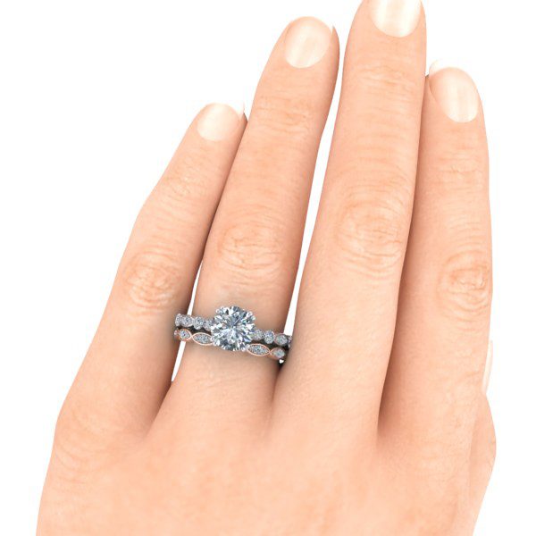 Custom Matching Diamond Wedding Band #GTJ3859-wb-v3 - Image 4