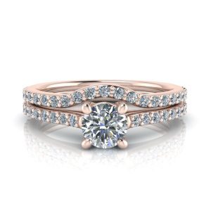 Image - Matching Rose Gold Diamond Wedding Ring #GTJ1179-round-r-dwb