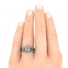GTJ1137 cushion y Diamond Wedding Band hand 1 | Gerry The Jeweler