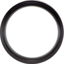 Alternative view of Black Titanium 8mm Double Ridged Band Size 8