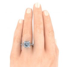 GTJ1138 asscher fo w 9.25mm Size 8.25 hand 1 | Gerry The Jeweler